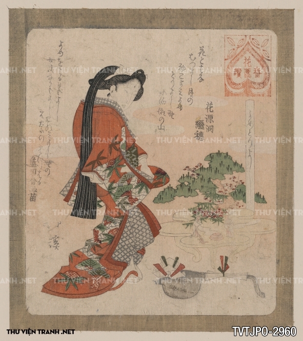 Tranh Nhật cổ Ukiyo-e vẽ tay 2