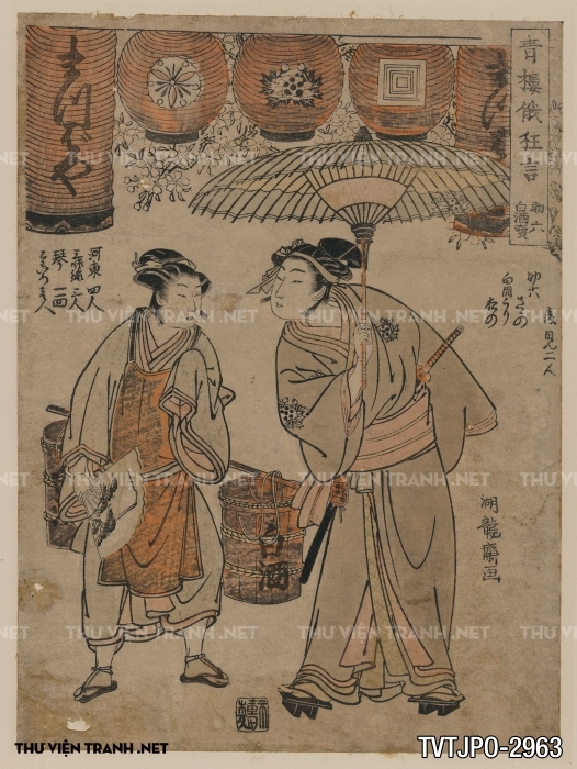 Tranh Nhật cổ Ukiyo-e vẽ tay 2