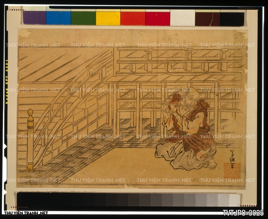 Tranh cổ Nhật Bản vẽ tay