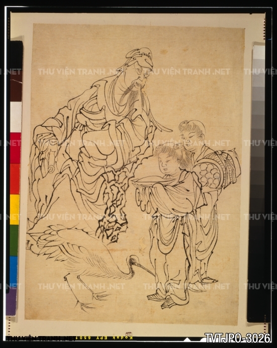 Tranh cổ Nhật Bản vẽ tay