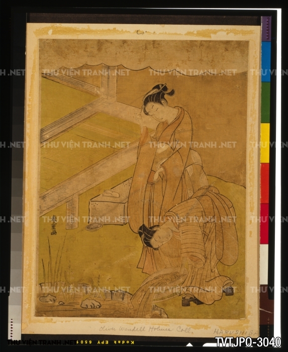 Tranh cổ Nhật Bản vẽ tay
