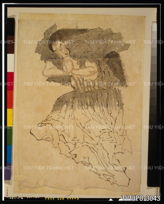 Tranh cổ Nhật Bản vẽ tay