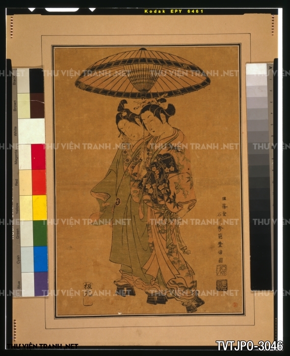 Tranh cổ Nhật Bản vẽ tay