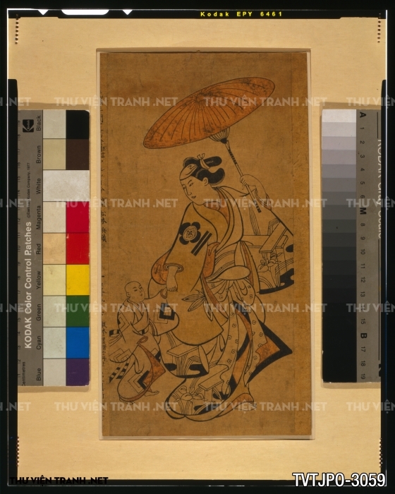 Tranh cổ Nhật Bản vẽ tay
