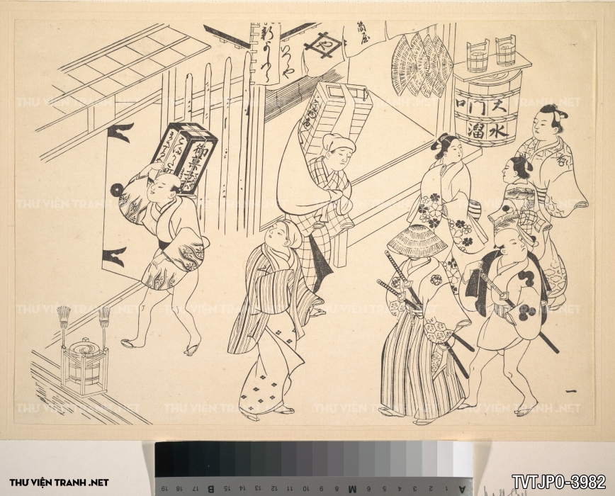 Tranh Ukiyo-e đời sống độ thị Nhật xưa