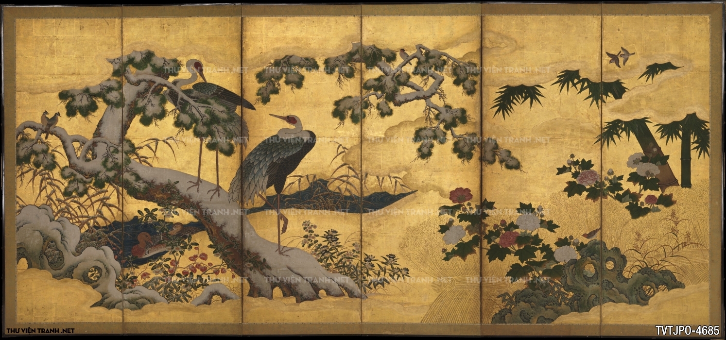 Tranh phong cách Ukiyo-e Nhật Bản cổ