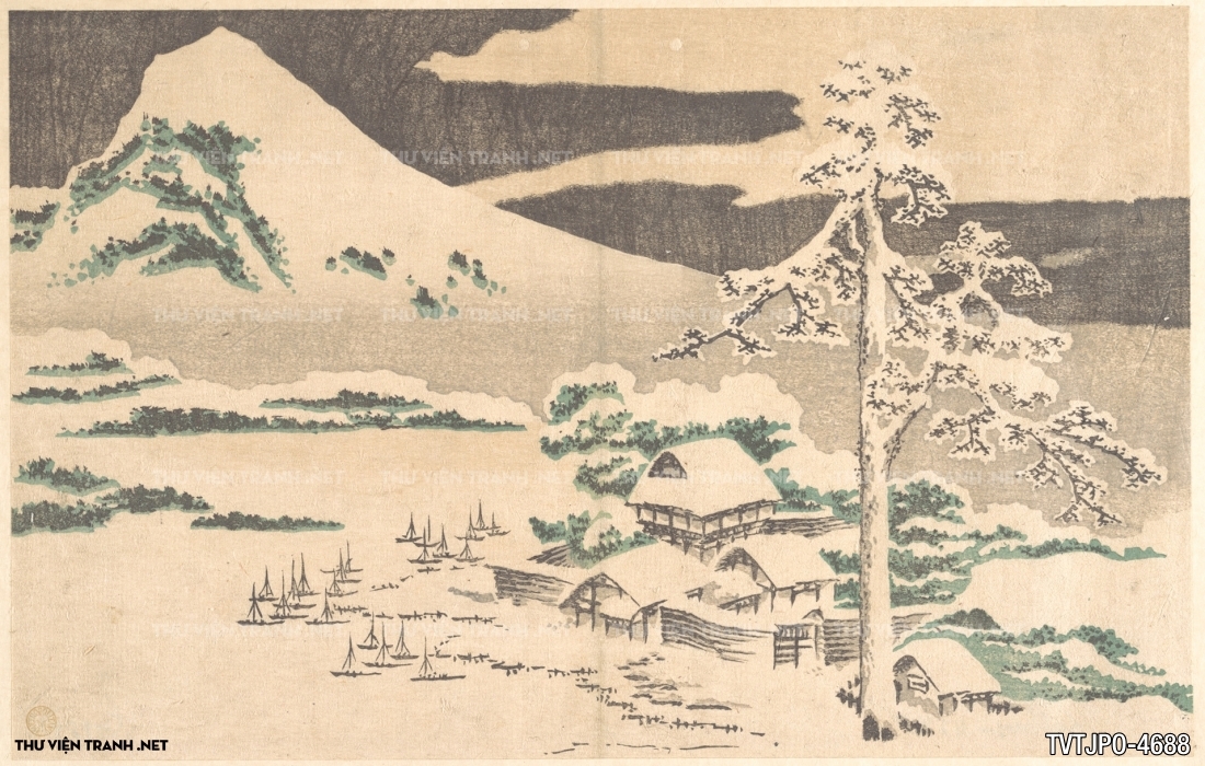 Tranh phong cách Ukiyo-e Nhật Bản cổ