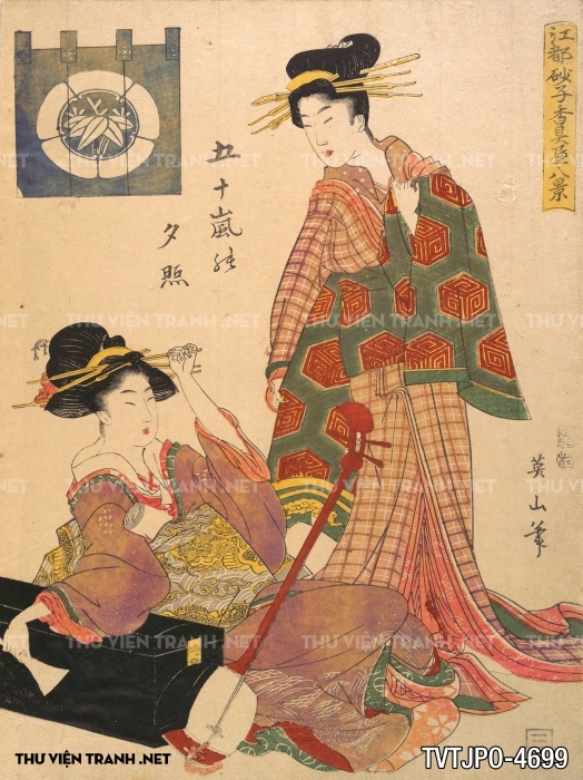 Tranh phong cách Ukiyo-e Nhật Bản cổ