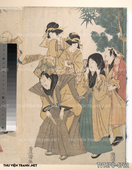 Tranh phong cách Ukiyo-e Nhật Bản cổ