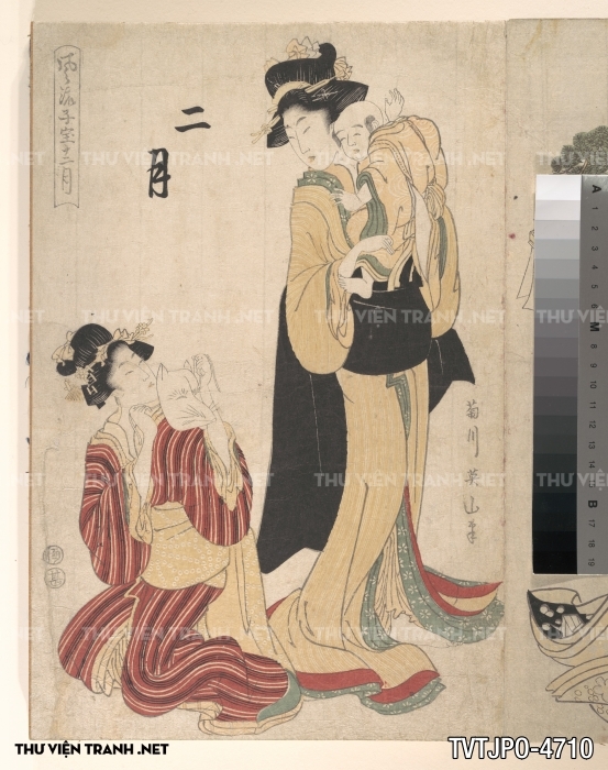 Tranh phong cách Ukiyo-e Nhật Bản cổ