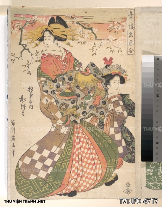 Tranh phong cách Ukiyo-e Nhật Bản cổ