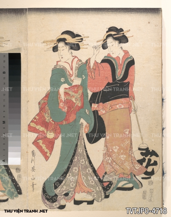 Tranh phong cách Ukiyo-e Nhật Bản cổ