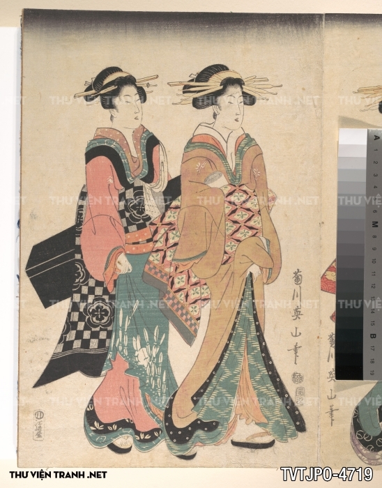 Tranh phong cách Ukiyo-e Nhật Bản cổ
