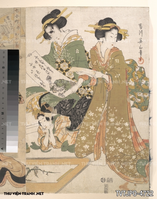 Tranh phong cách Ukiyo-e Nhật Bản cổ