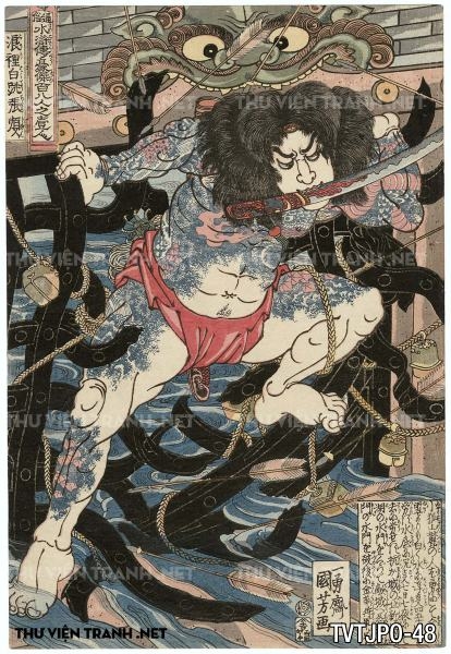 Tranh khắc gỗ cổ Nhật Bản- tác giả Utagawa Kuniyoshi