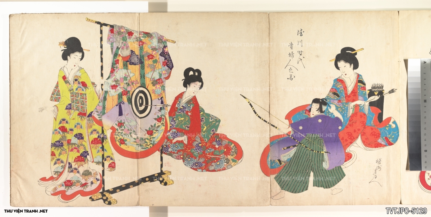 Tranh phong cách Ukiyo-e Nhật Bản cổ