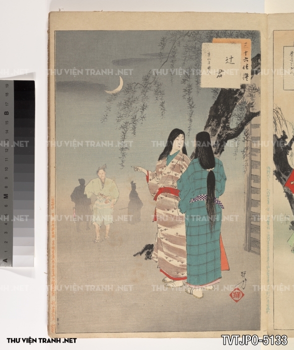 Tranh phong cách Ukiyo-e Nhật Bản cổ