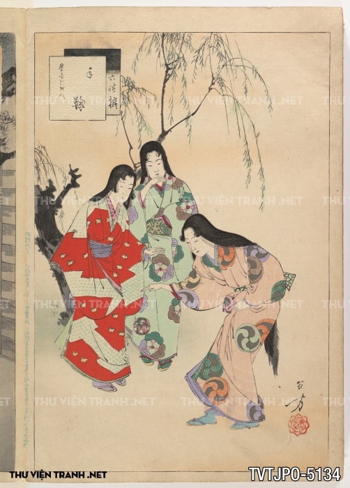 Tranh phong cách Ukiyo-e Nhật Bản cổ