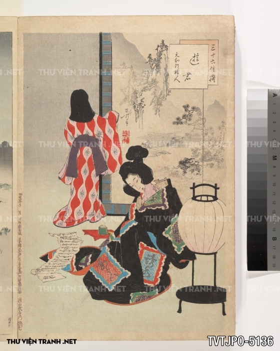 Tranh phong cách Ukiyo-e Nhật Bản cổ