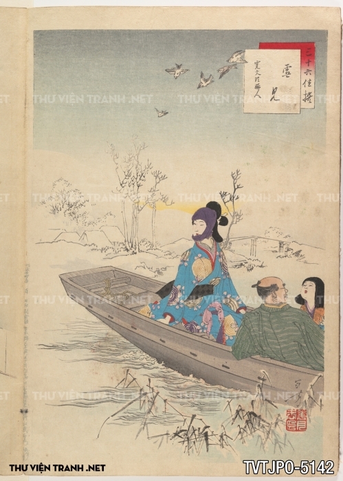 Tranh phong cách Ukiyo-e Nhật Bản cổ