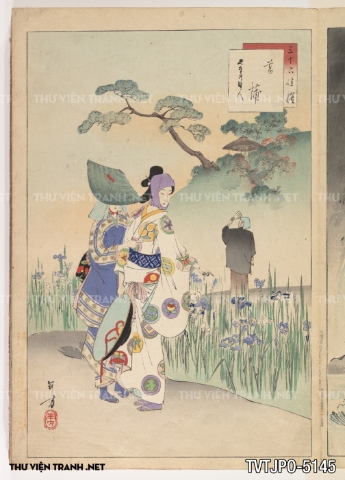 Tranh phong cách Ukiyo-e Nhật Bản cổ
