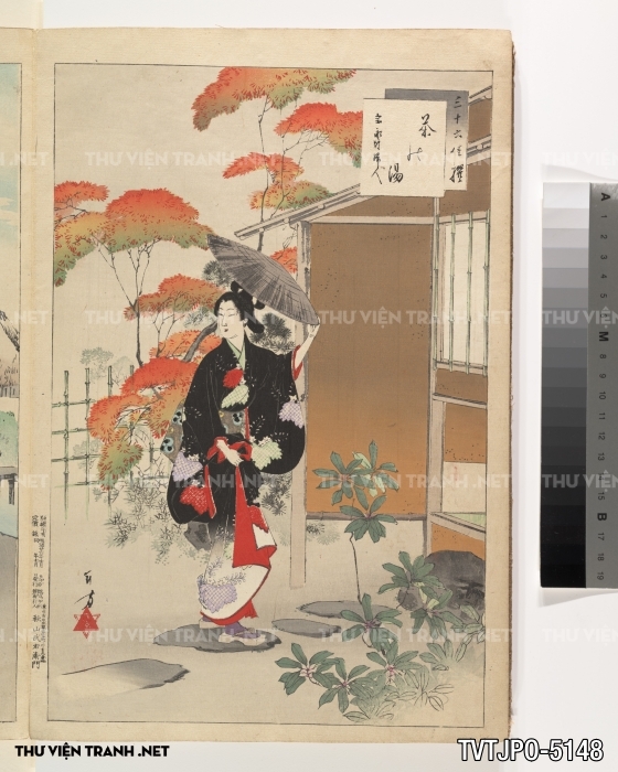 Tranh phong cách Ukiyo-e Nhật Bản cổ