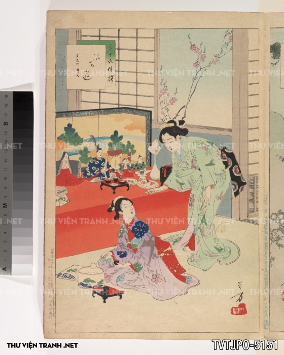 Tranh phong cách Ukiyo-e Nhật Bản cổ