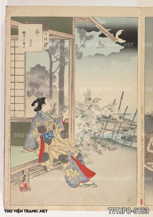 Tranh phong cách Ukiyo-e Nhật Bản cổ
