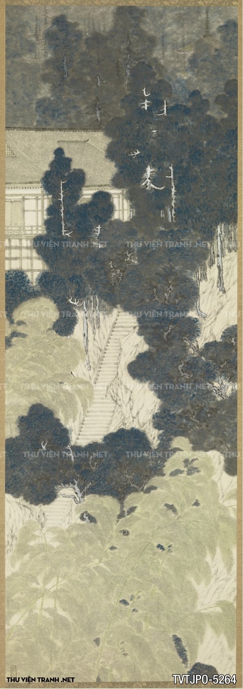 Tranh phong cảnh khổ đứng của Ando Hiroshige