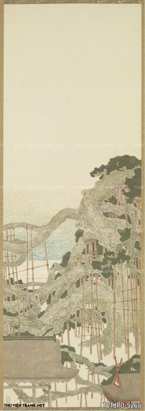 Tranh phong cảnh khổ đứng của Ando Hiroshige