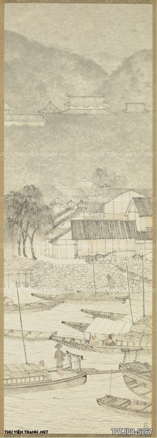 Tranh phong cảnh khổ đứng của Ando Hiroshige