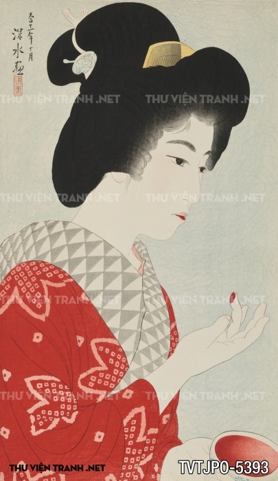 Tranh thiếu nữ Nhật xưa
