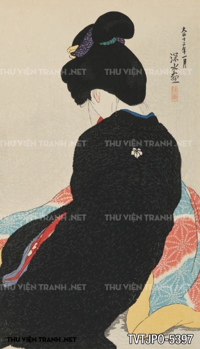 Tranh thiếu nữ Nhật xưa