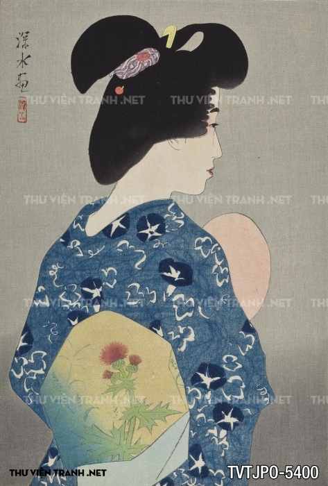 Tranh thiếu nữ Nhật xưa