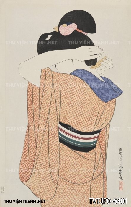 Tranh thiếu nữ Nhật xưa