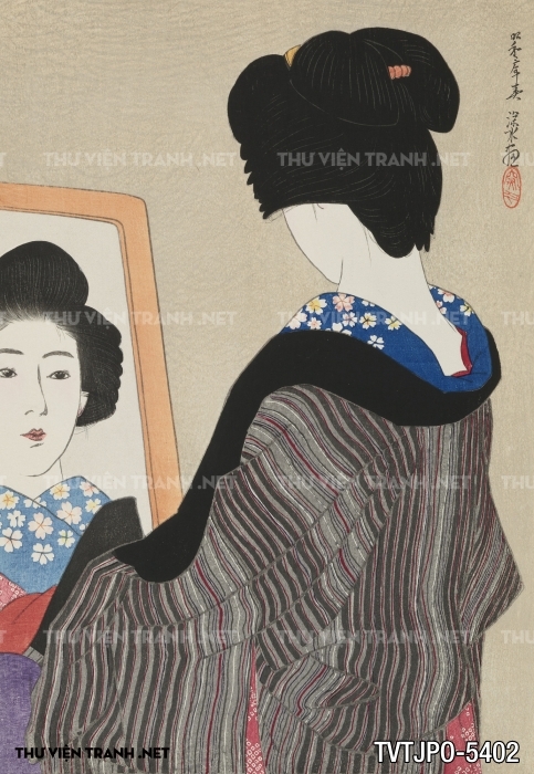 Tranh thiếu nữ Nhật xưa