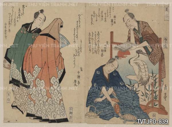 Ancient Japanese woodblock prints- Tranh khắc gỗ cổ Nhật Bản