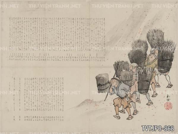Ancient Japanese woodblock prints- Tranh khắc gỗ cổ Nhật Bản
