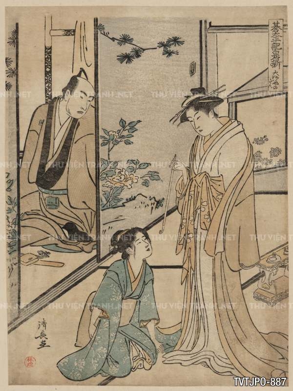 Ancient Japanese woodblock prints- Tranh khắc gỗ cổ Nhật Bản