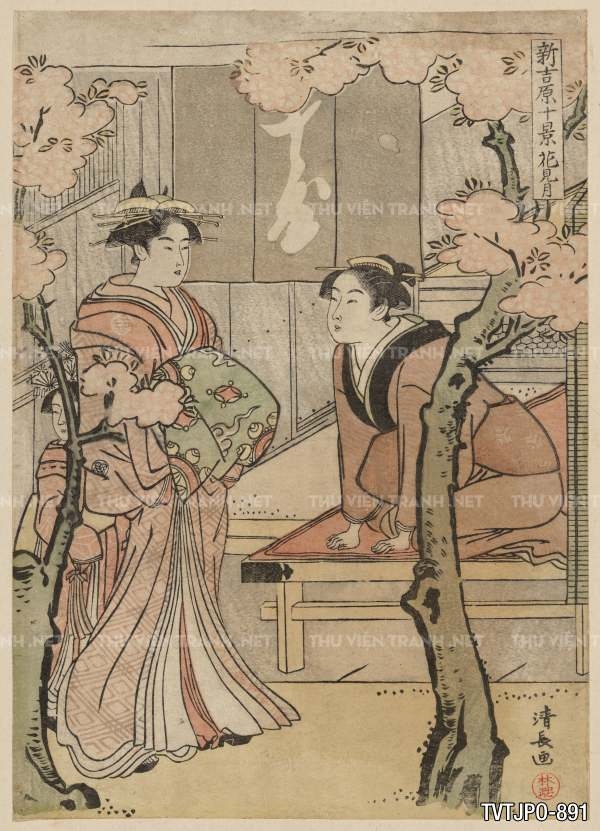 Ancient Japanese woodblock prints- Tranh khắc gỗ cổ Nhật Bản