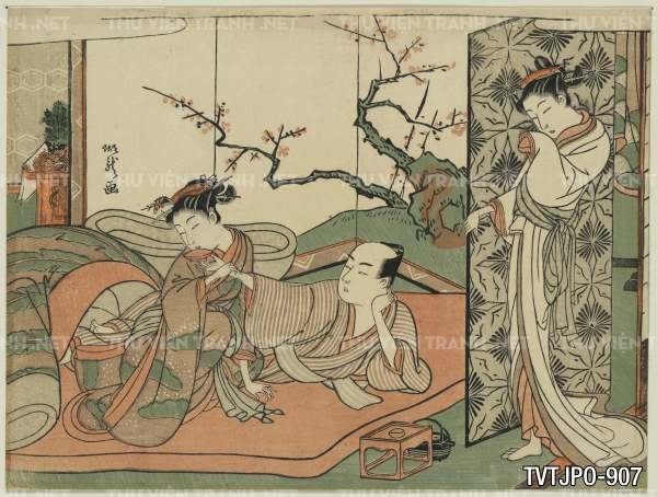 Ancient Japanese woodblock prints- Tranh về đời sống Nhật Bản xưa