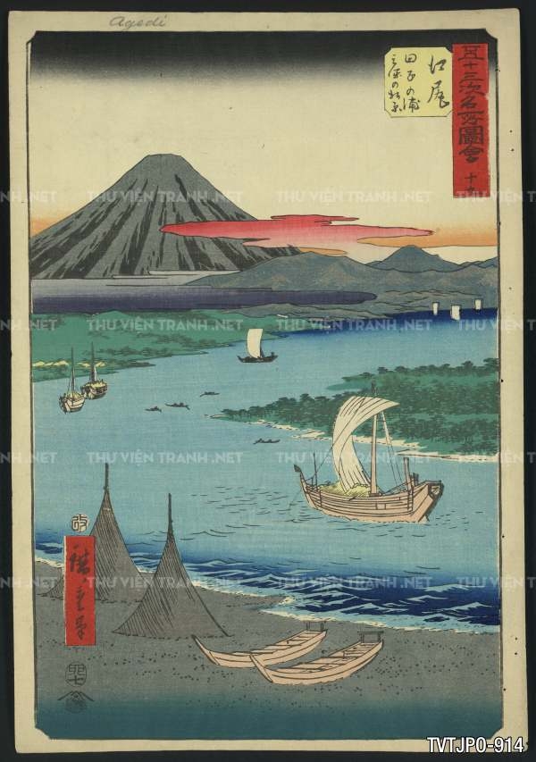 Ancient Japanese woodblock prints- Tranh phong cảnh Nhật Bản xưa