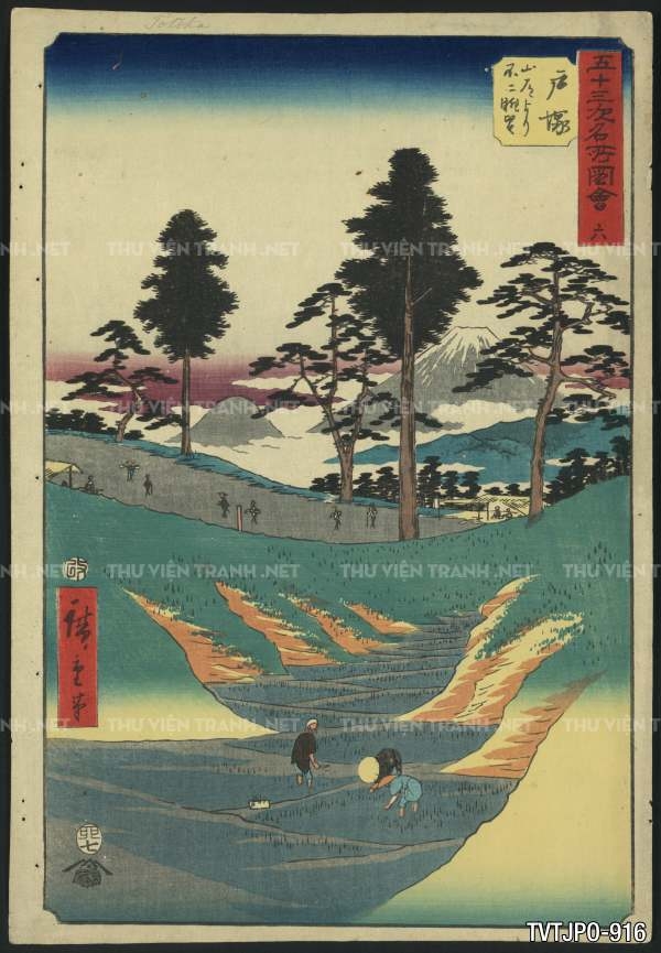 Ancient Japanese woodblock prints- Tranh phong cảnh Nhật Bản xưa
