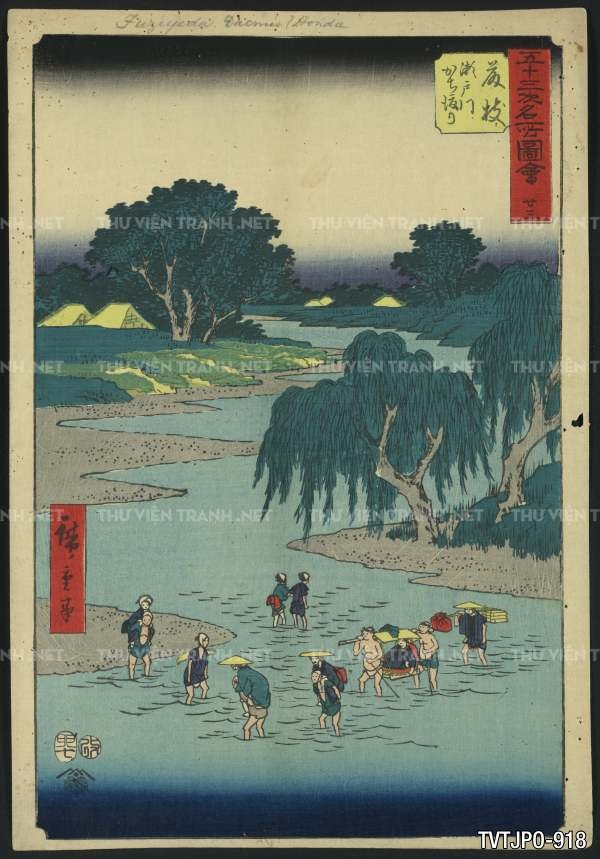 Ancient Japanese woodblock prints- Tranh phong cảnh Nhật Bản xưa