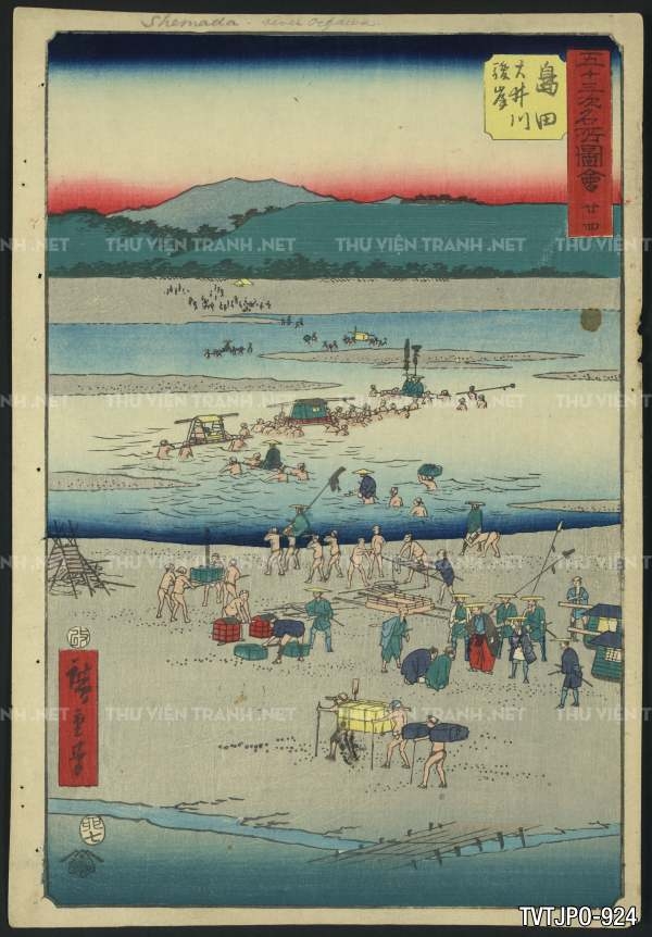 Ancient Japanese woodblock prints- Tranh phong cảnh Nhật Bản xưa