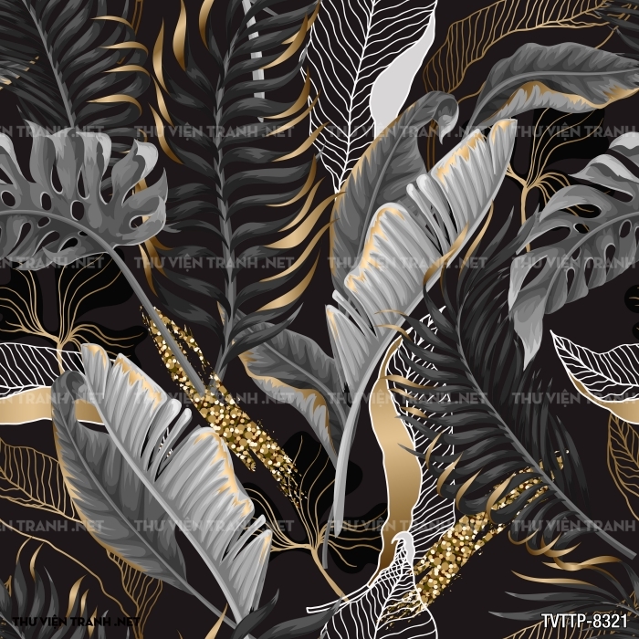 Tranh cây lá nhiệt đới, thực vật nhiệt đới- Tropical Leaves- Tropical plants