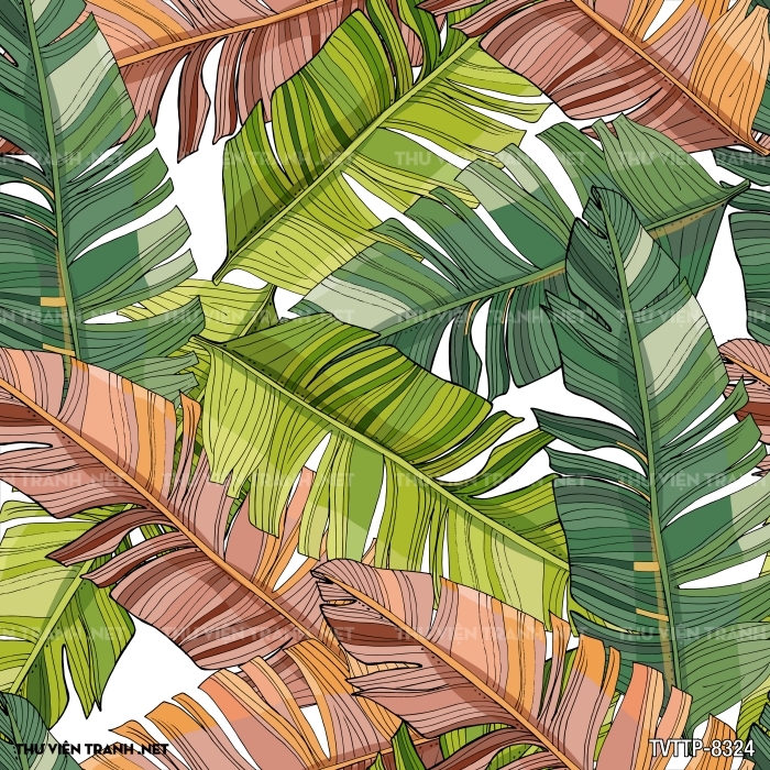Tranh cây lá nhiệt đới, thực vật nhiệt đới- Tropical Leaves- Tropical plants