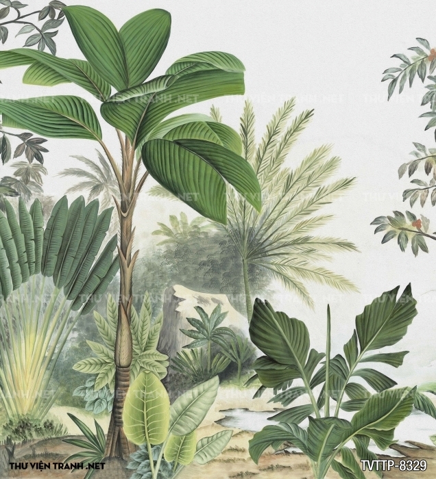Tranh cây lá nhiệt đới, thực vật nhiệt đới- Tropical Leaves- Tropical plants