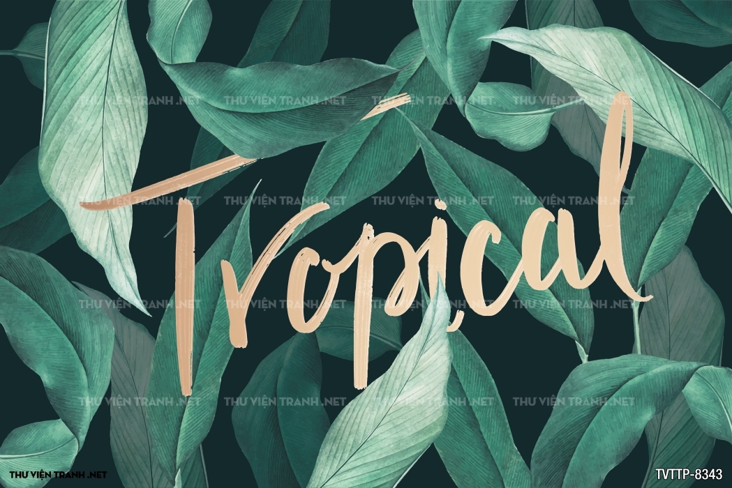 Tranh cây lá nhiệt đới, thực vật nhiệt đới- Tropical Leaves- Tropical plants
