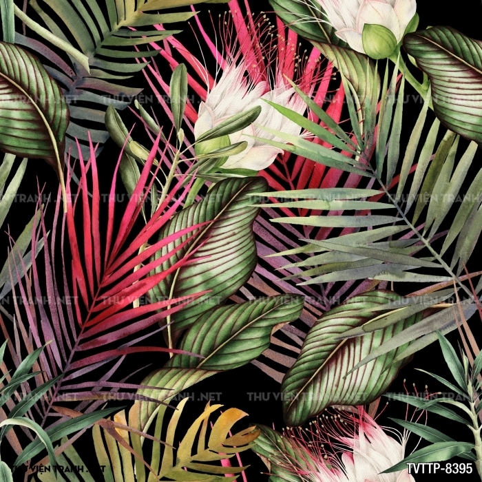Tranh cây lá nhiệt đới, thực vật nhiệt đới- Tropical Leaves- Tropical plants